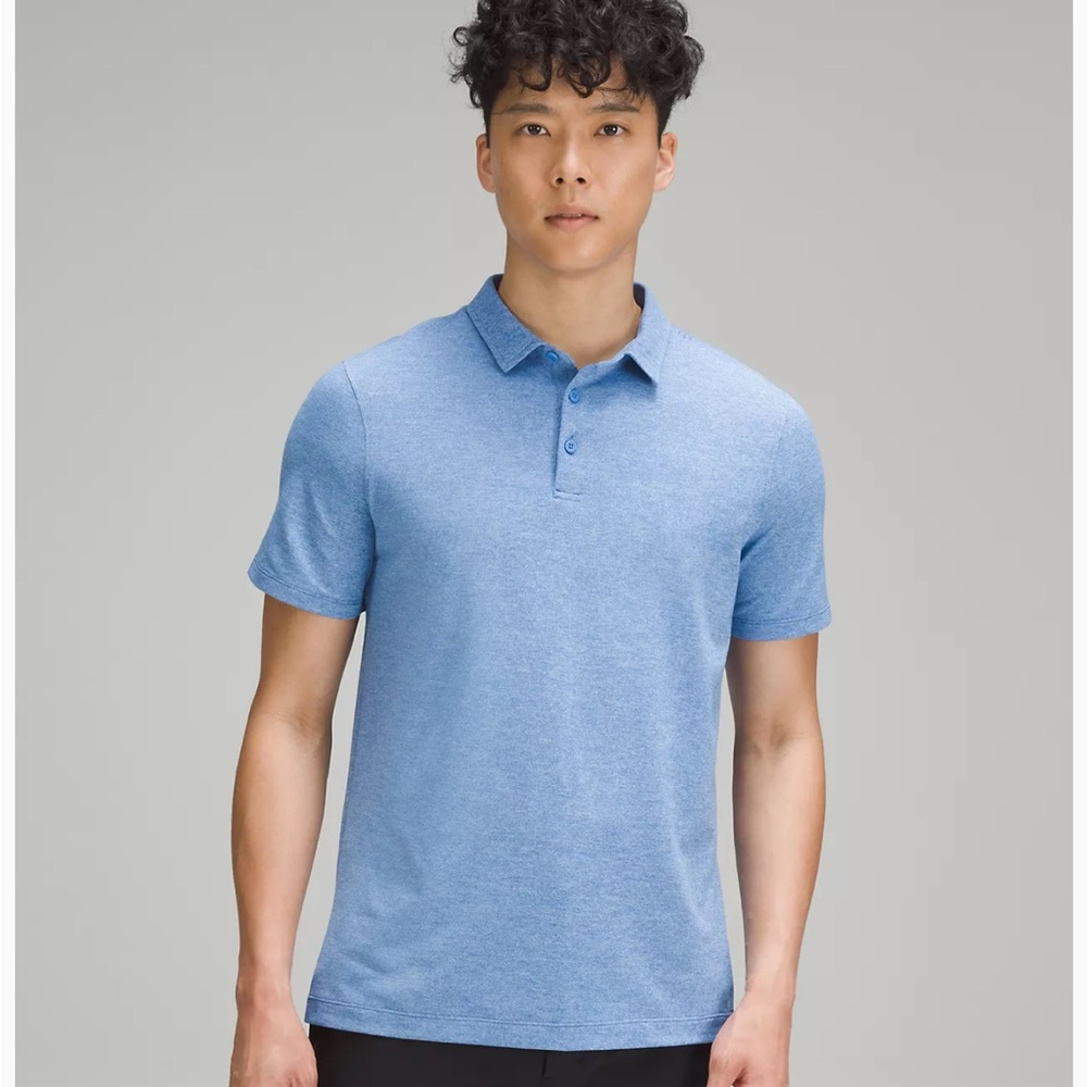 Lululemon evolution polo pique size xxl. Color heathered symphony blue